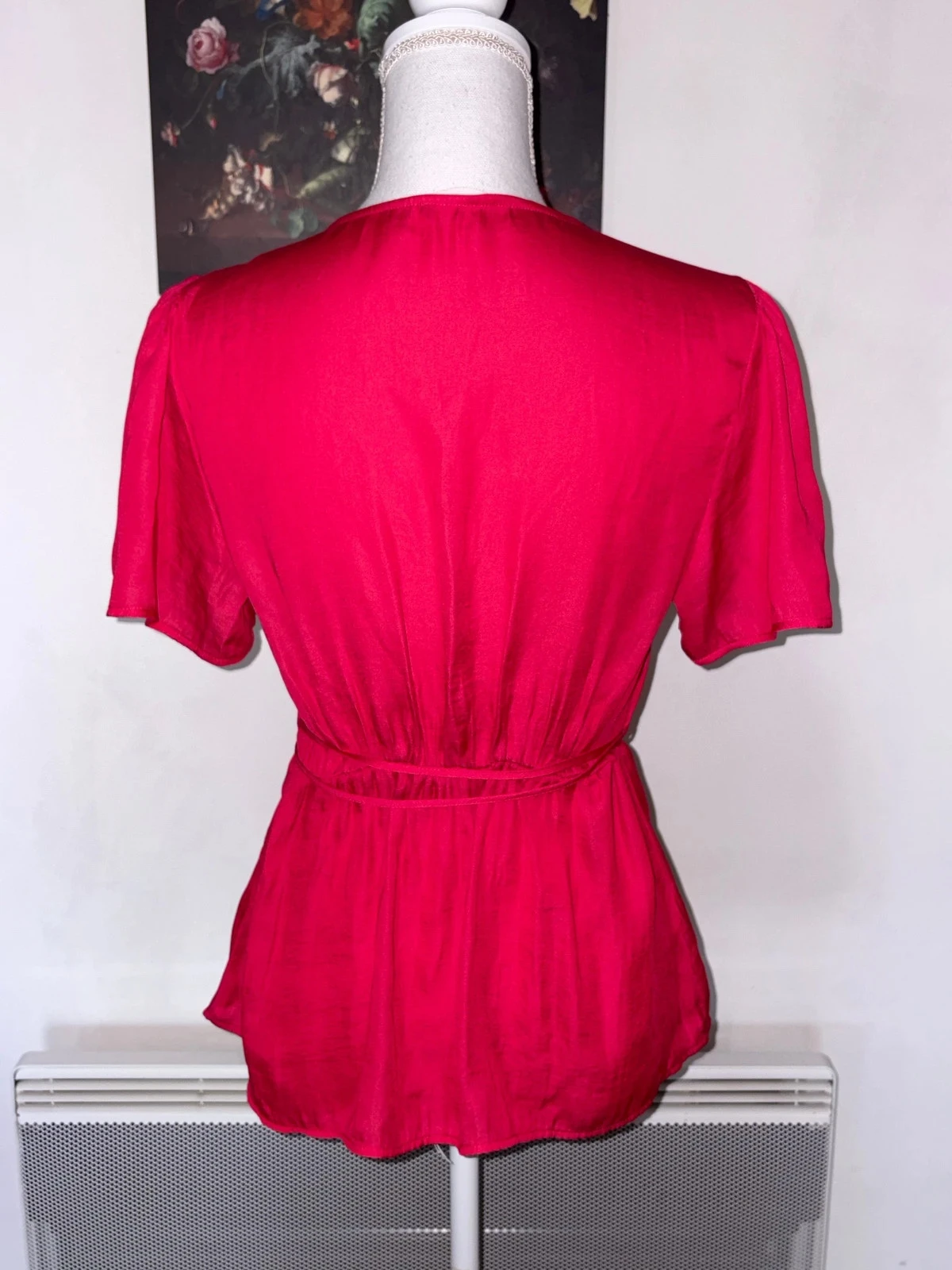 Fuchsia pink short-sleeved T-shirt / blouse Cache Cache size M / 38 – photo 3